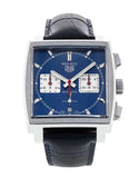 Tag Heuer Monaco Automatic Chronograph Blue Dial Blue Leather Strap Watch for Men - CBL2111.FC6453 Buy Now By Tag Heuer