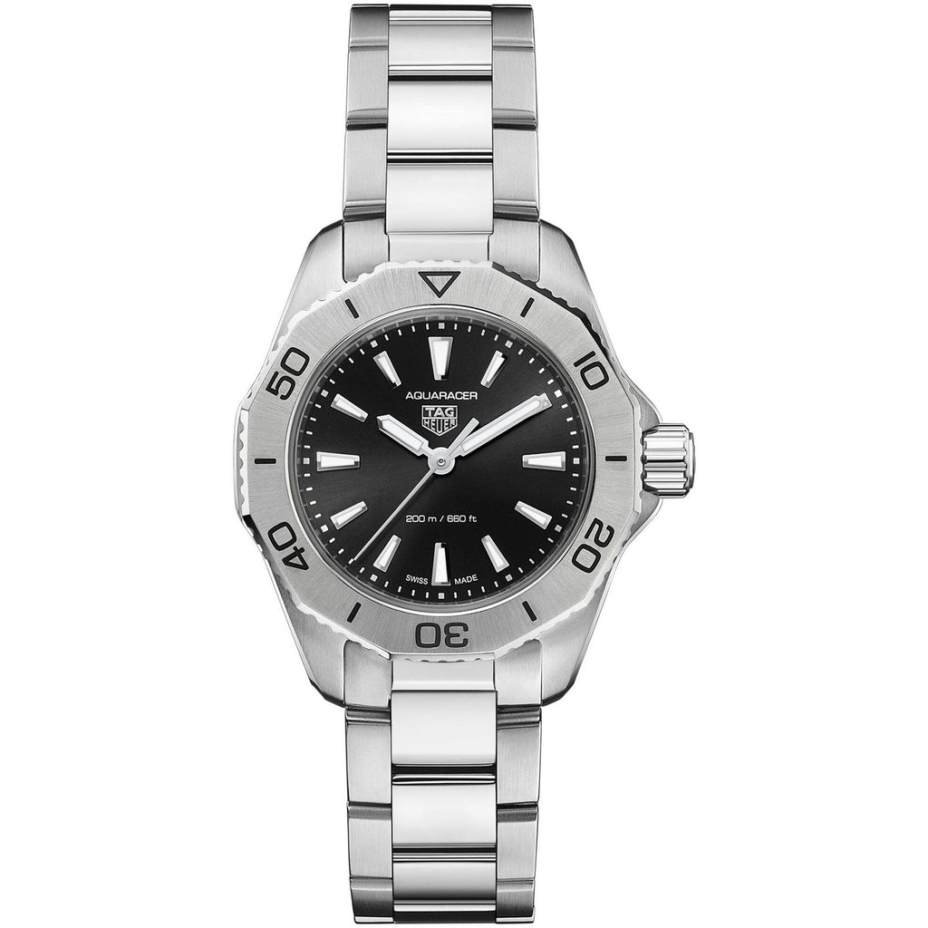 Tag Heuer Aquaracer Professional 200 Quartz Black Dial Silver Steel Strap Watch for Women - WBP1410.BA0622 Buy Now By Tag Heuer
