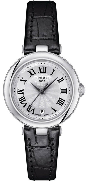 Tissot Bellissima Small Lady Silver Dial Black Leather Strap Watch For Women - T126.010.16.013.00 Buy Now By Tissot