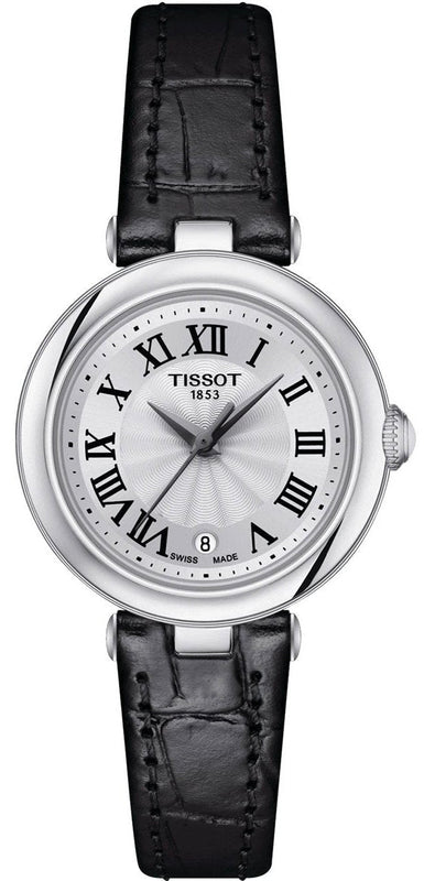 Tissot Bellissima Small Lady Silver Dial Black Leather Strap Watch For Women - T126.010.16.013.00 Buy Now By Tissot