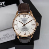 Tissot Chemin Des Tourelles Powermatic 80 Silver Dial Brown Leather Strap Watch For Men - T099.407.36.038.00 Buy Now By Tissot
