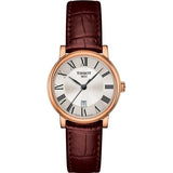 Tissot T Classic Carson Premium White Dial Brown Leather Strap Watch for Women - T122.207.36.033.00 Buy Now By Tissot