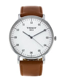 Tissot T Classic Everytime Large White Dial Brown Leather Strap Watch For Men - T109.610.16.037.00 Buy Now By Tissot
