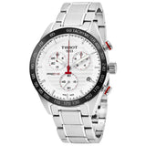 Tissot T Sport PRS 516 Chronograph White Dial Silver Steel Strap Watch For Men - T100.417.11.031.00 Buy Now By Tissot