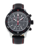 Tissot T Sport PRS 200 Chronograph Grey Dial Black Leather Strap Watch For Men - T067.417.26.051.00 Buy Now By Tissot