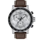 Tissot Supersport Chrono Silver Dial Brown Leather Strap Watch for Men - T125.617.16.031.00 Buy Now By Tissot