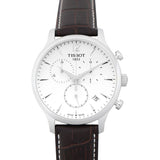 Tissot T Classic Tradition Chronograph White Dial Brown Leather Strap Watch For Men - T063.617.16.037.00 Buy Now By Tissot