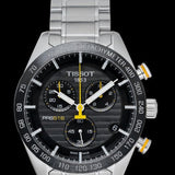 Tissot PRS 516 Chronograph Black Dial Silver Steel Strap Watch For Men - T100.417.11.051.00 Buy Now By Tissot