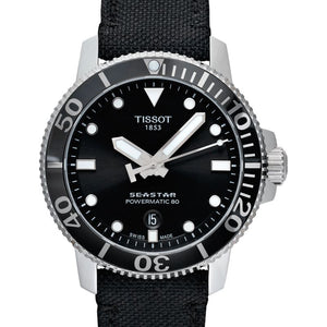Tissot Seastar 1000 Powermatic 80 Black Dial Black Nylon Strap Watch For Men - T120.407.17.051.00 Buy Now By Tissot