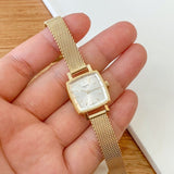 Tissot Lovely Square Silver Dial Gold Mesh Bracelet Watch For Women - T058.109.33.031.00 Buy Now By Tissot