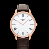 Tissot Tradition 5.5 White Dial Brown Leather Strap Watch for Men - T063.409.36.018.00 Buy Now By Tissot