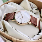 Tissot Everytime Desire White Dial Maroon NATO Strap Watch for Women - T109.210.37.031.00 Buy Now By Tissot