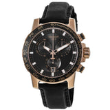 Tissot Supersport Chrono Black Dial Black Leather Strap Watch for Men - T125.617.36.051.00 Buy Now By Tissot