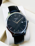 Tissot T Classic Tradition Black Dial Black Leather Strap Watch For Men - T063.610.16.057.00 Buy Now By Tissot