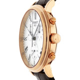 Tissot Carson Premium Chronograph Silver Dial Brown Leather Strap Watch For Men - T122.417.36.033.00 Buy Now By Tissot