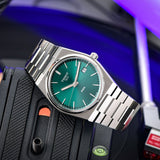 Tissot PRX Green Dial Silver Steel Strap Watch For Men - T137.410.11.091.00 Buy Now By Tissot