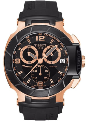 Tissot T Race Chronograph Automatic Black Dial Black Rubber Strap Watch for Men - T048.417.27.057.06 Buy Now By Tissot