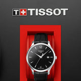 Tissot T Classic Tradition Black Dial Black Leather Strap Watch For Men - T063.610.16.057.00 Buy Now By Tissot