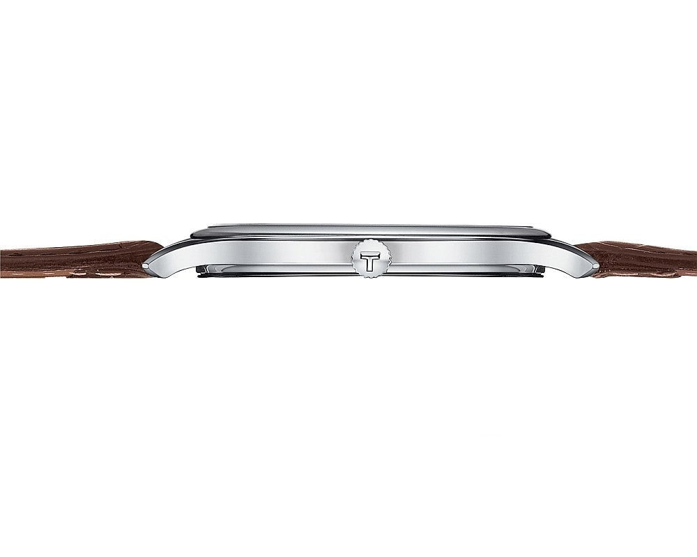 Tissot T Classic Tradition 5.5 Quartz White Dial Brown Leather Strap Watch For Men - T063.409.16.018.00 Buy Now By Tissot