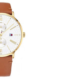 Tommy Hilfiger Jenna Quartz White Dial Brown Leather Strap Watch for Women - 1782073 Buy Now By Tommy Hilfiger