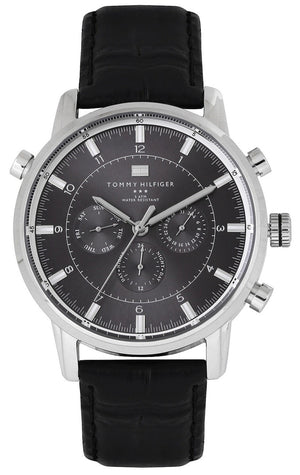 Tommy Hilfiger Harrison Chronograph Black Dial Black Leather Strap Watch for Men - 1790875 Buy Now By Tommy Hilfiger