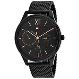 Tommy Hilfiger Damon Quartz Black Dial Black Mesh Bracelet Watch for Men - 1791420 Buy Now By Tommy Hilfiger