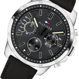 Tommy Hilfiger Decker Black Dial Black Leather Strap Watch for Men - 1791563 Buy Now By Tommy Hilfiger