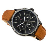 Tommy Hilfiger Gavin Chronograph Quartz Black Dial Brown Leather Strap Watch for Men - 1791470 Buy Now By Tommy Hilfiger