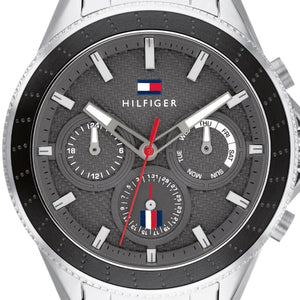 Tommy Hilfiger Aiden Chronograph Grey Dial Silver Steel Strap Watch For Men - 1791857 Buy Now By Tommy Hilfiger