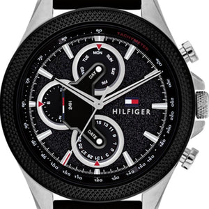 Tommy Hilfiger Clark Chronograph Black Dial Black Rubber Strap Watch For Men - 1792082 Buy Now By Tommy Hilfiger
