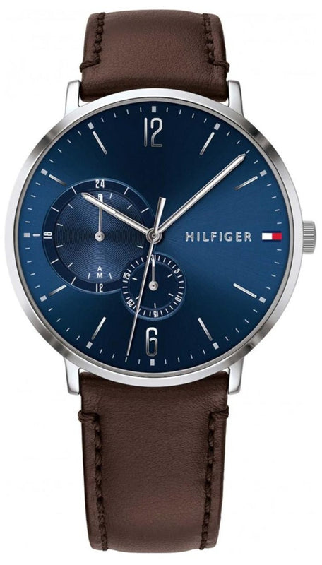 Tommy Hilfiger Cooper Blue Dial Brown Leather Strap Watch for Men - 1791508 Buy Now By Tommy Hilfiger