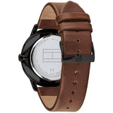 Tommy Hilfiger Hunter Black Dial Brown Leather Strap Watch for Men - 1791604 Buy Now By Tommy Hilfiger