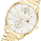 Tommy Hilfiger Hunter White Dial Gold Steel Strap Watch for Men - 1791609 Buy Now By Tommy Hilfiger
