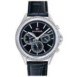 Tommy Hilfiger Ari Diamonds Black Dial Black Leather Strap Watch for Women - 1781981 Buy Now By Tommy Hilfiger