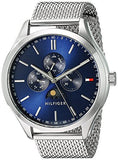 Tommy Hilfiger Oliver Quartz Blue Dial Silver Mesh Bracelet Watch for Men - 1791302 Buy Now By Tommy Hilfiger