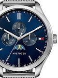 Tommy Hilfiger Oliver Quartz Blue Dial Silver Mesh Bracelet Watch for Men - 1791302 Buy Now By Tommy Hilfiger