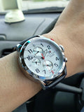 Tommy Hilfiger Trent Multifunction White Dial Black Leather Strap Watch for Men - 1791138 Buy Now By Tommy Hilfiger