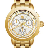 Tory Burch Classic Chronograph White Dial Gold Steel Strap Watch for Women - TBW1032 Buy Now By Tory Burch
