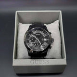 Guess Atlas Chronograph Black Dial Black Steel Strap Watch For Men - W0668G5 Buy Now By Guess