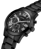 Guess Atlas Chronograph Black Dial Black Steel Strap Watch For Men - W0668G5 Buy Now By Guess