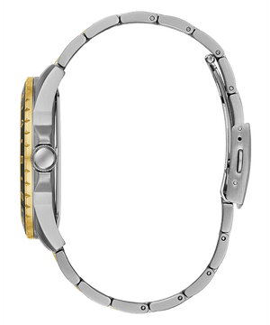 Guess Odyssey Black Dial Two Tone Steel Strap Watch For Men - W1107G6 Buy Now By Guess