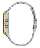 Guess Odyssey Black Dial Two Tone Steel Strap Watch For Men - W1107G6 Buy Now By Guess