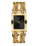 Guess Trend Multi Chain Black Dial Gold Steel Strap Watch for Women - U1117L5 Buy Now By Guess