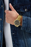 Guess Hendrix Multifunction Black Dial Gold Steel Strap Watch for Men - W1309G2 Buy Now By Guess
