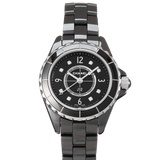 Chanel J12 Diamonds Black Dial Black Steel Strap Watch for Women - J12 H2569 Buy Now By Chanel