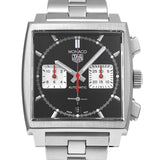 Tag Heuer Monaco Automatic Chronograph Black Dial Silver Steel Strap Watch for Men - CBL2113.BA0644 Buy Now By Tag Heuer
