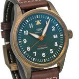 IWC Pilot's Watch Automatic Spitfire Green Dial Brown Leather Strap Watch for Men - IW326802 Buy Now By IWC