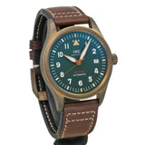 IWC Pilot's Watch Automatic Spitfire Green Dial Brown Leather Strap Watch for Men - IW326802 Buy Now By IWC