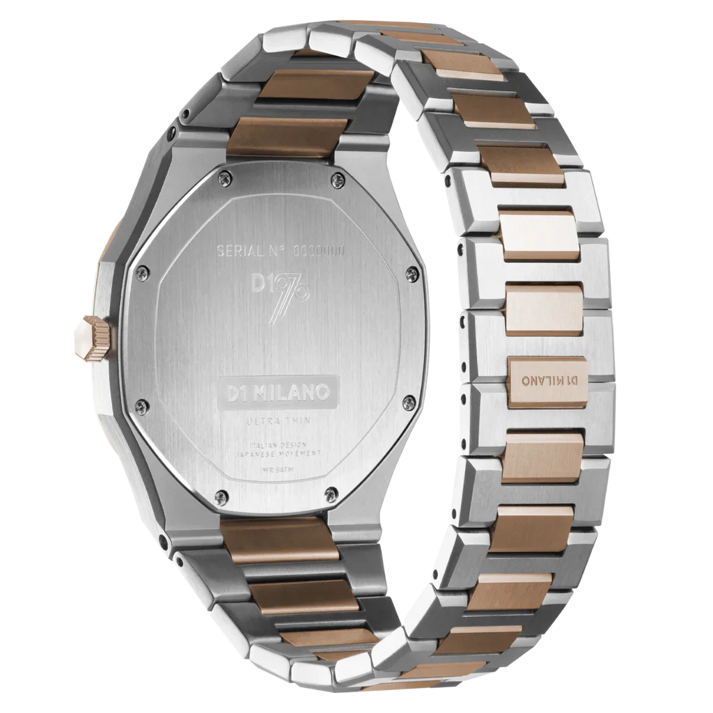 D1 Milano Ultra Thin Silver Dial Two Tone Strap Watch for Women - D1-UTBJ01 Authentic Buy Shop Now