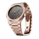 D1 Milano Ultra Thin Grey Dial Gold Steel Strap Watch for Men - D1-UTBJ08 Authentic Buy Shop Now